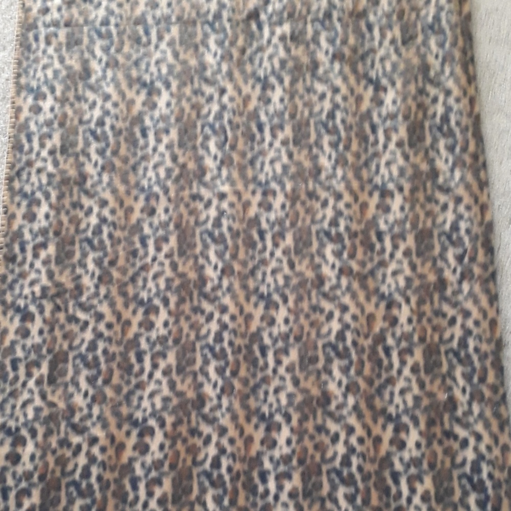 Animal print fleece throw